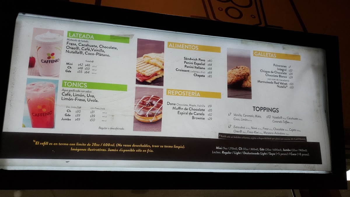 CAFFENIO Soriana Triángulo Menu - Image 5